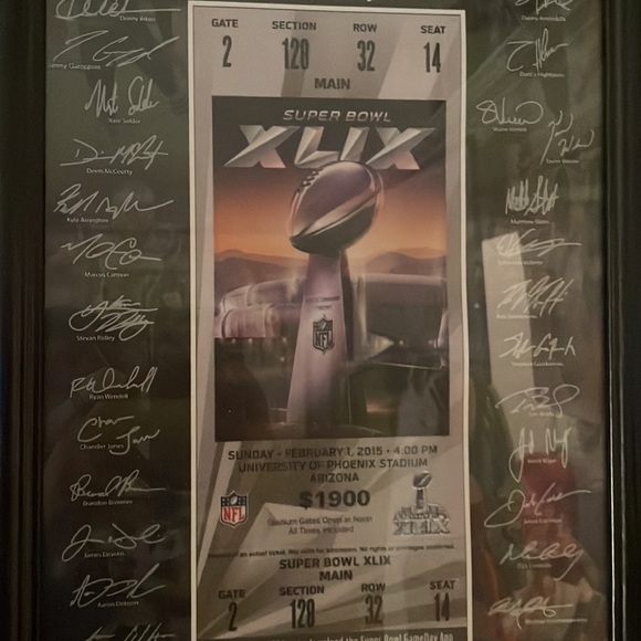 Superbowl 49 Memorabilia Ticket - Picture 2 of 3